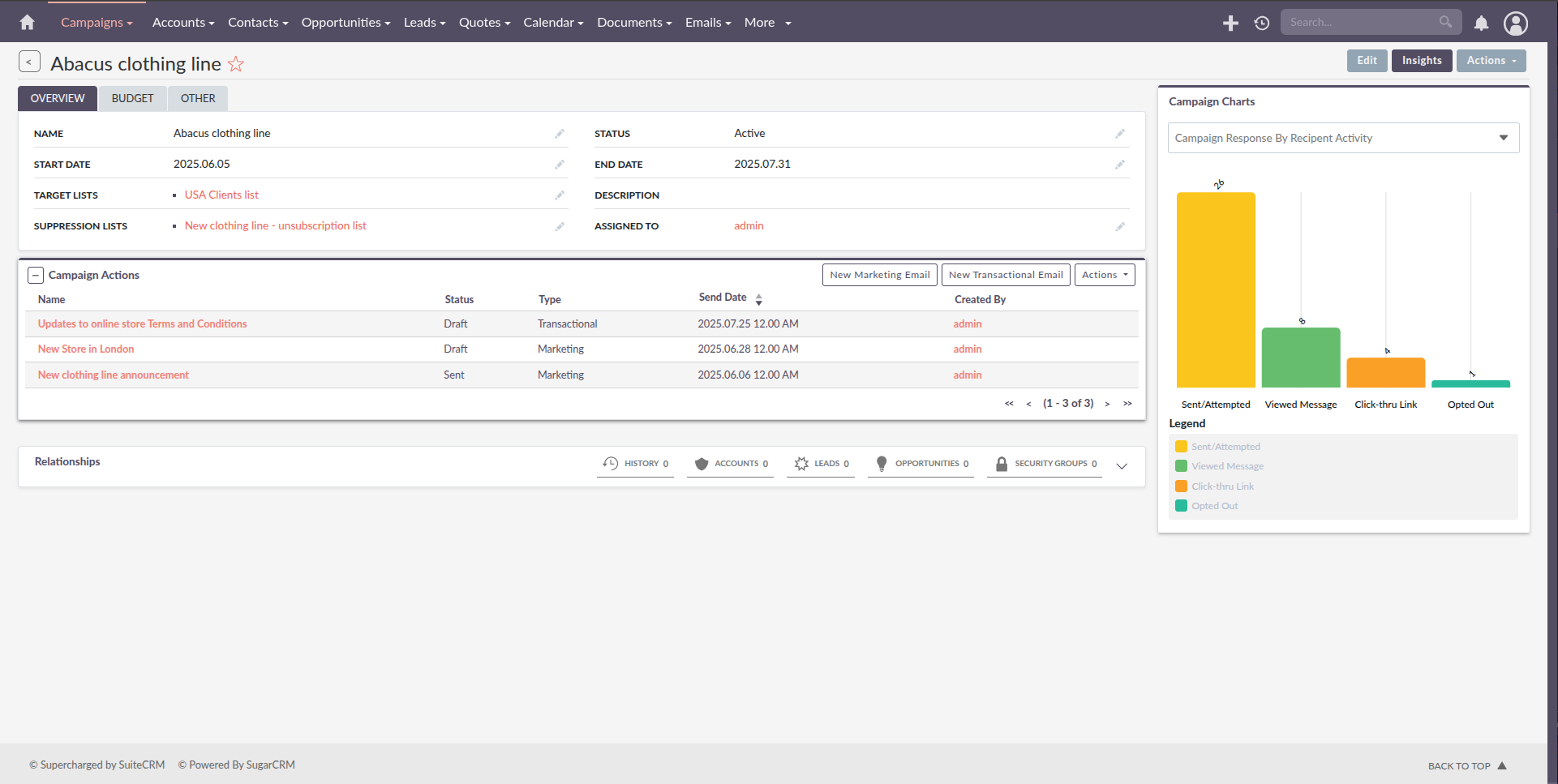 New Campaigns UI