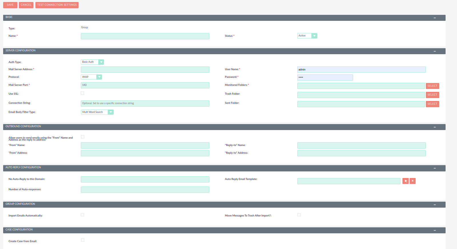 Email Handling Options