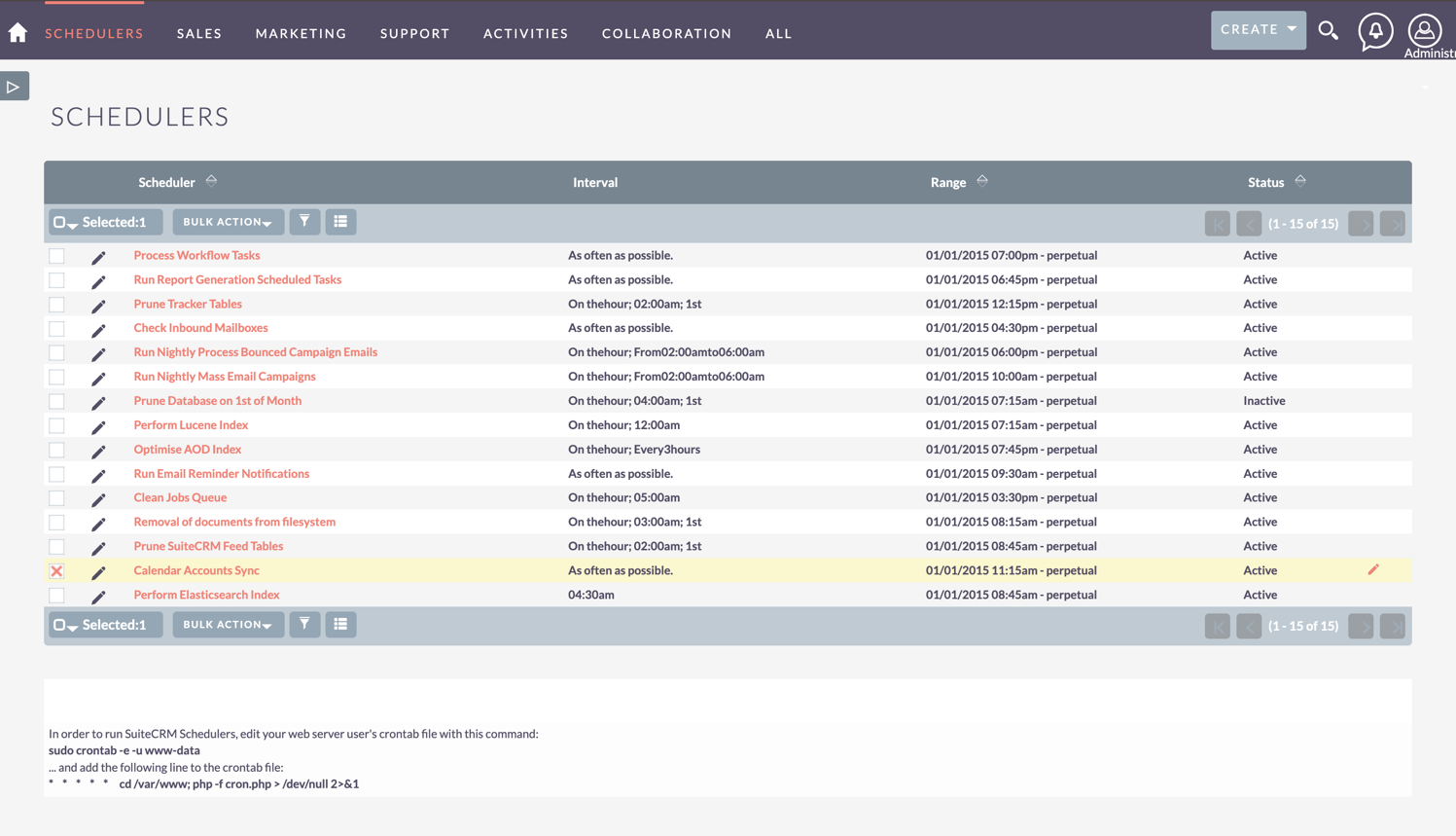 Calendar Accounts Sync Scheduler Job