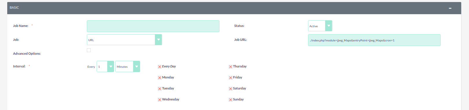 Automatic geocoding setup in the Scheduler